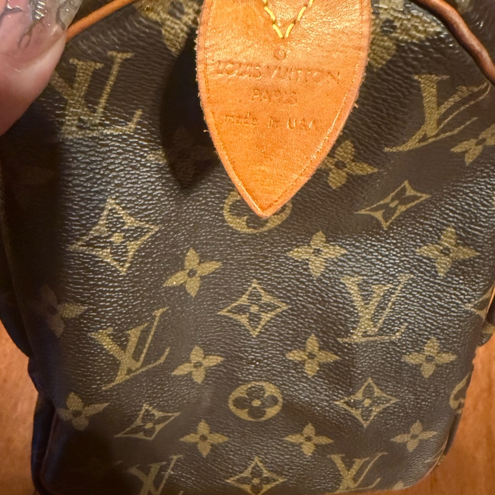 Loius Vuitton Authentic Brown & Tan Monogram Speedy 30 Bag - Picture 5 of 11